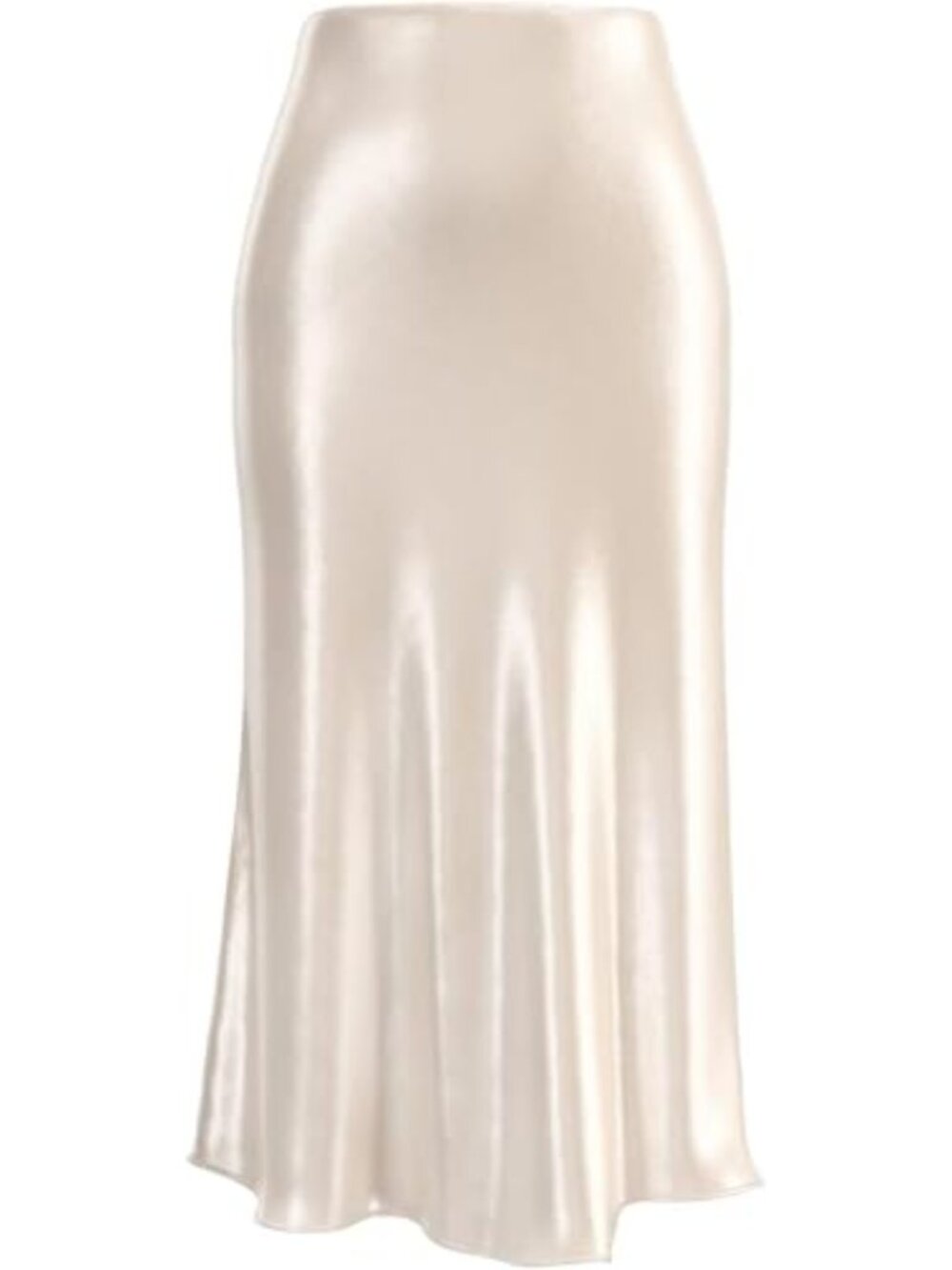 Midi Silk Satin A-Line Skirt High Waist Elastic Leopard Print